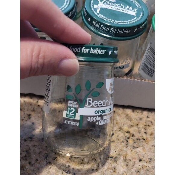 10 Beech-Nut Empty Glass Baby Food Jars 4oz Crafts Beads, Candles, Storage Nails - Picture 1 of 4
